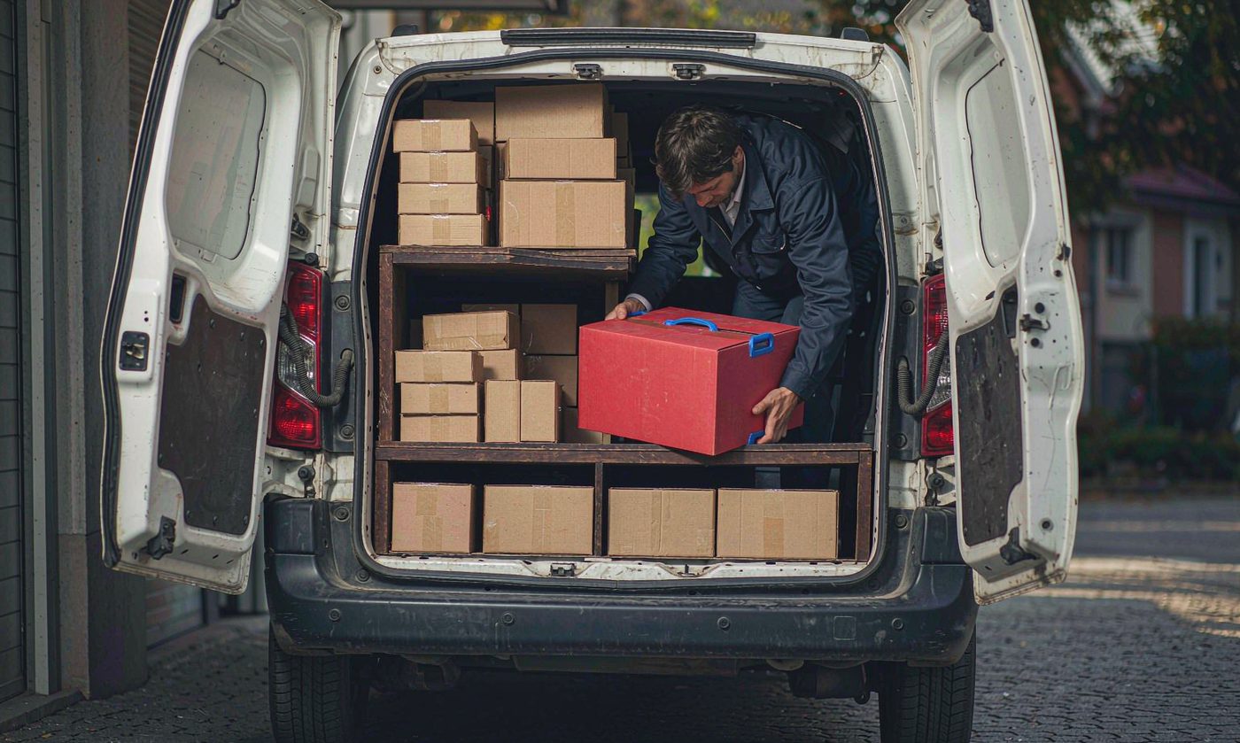 Home Freightwise panel van loading small-business goods